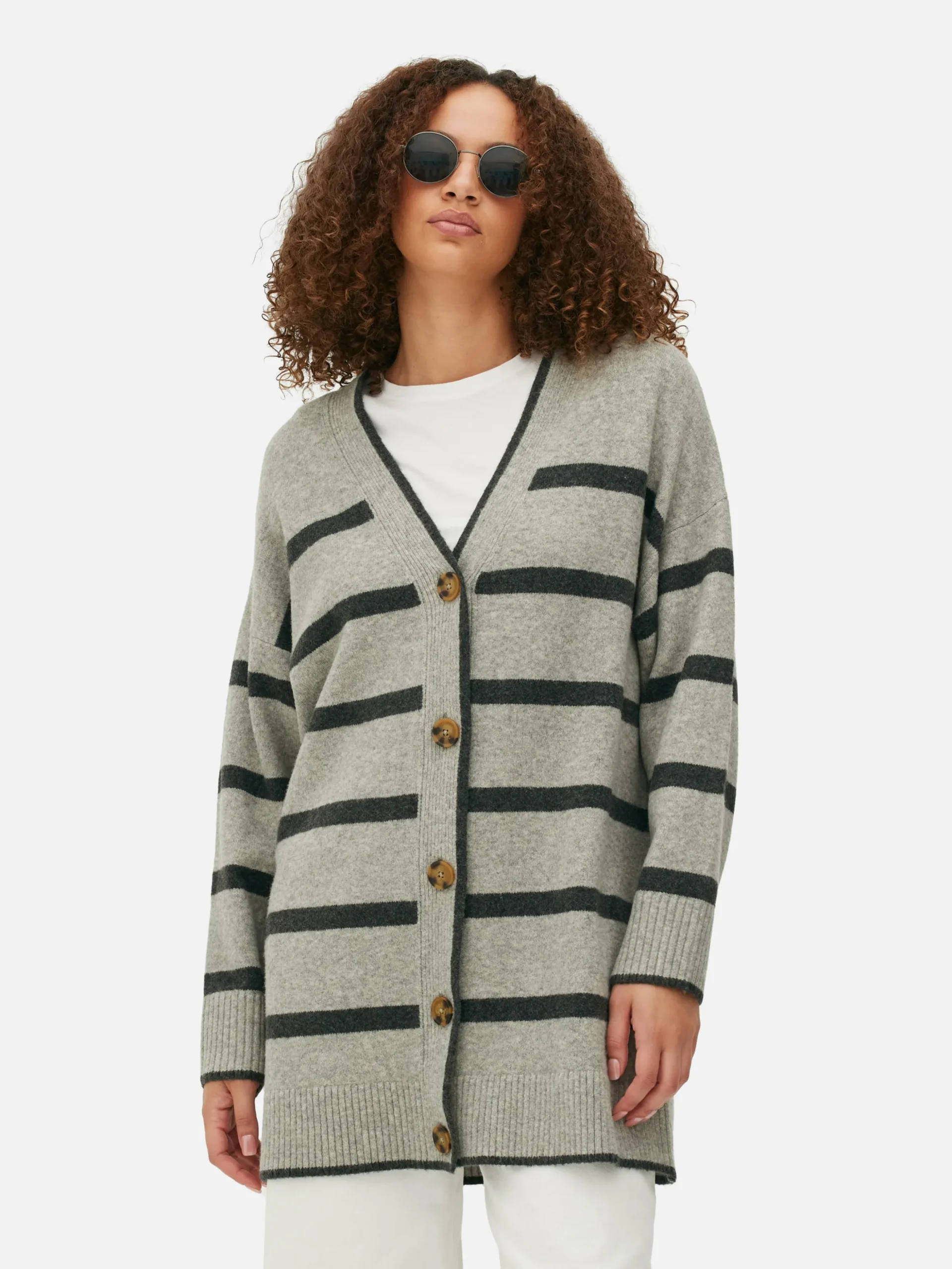 Gilet Long à Rayures