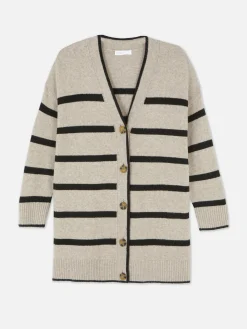 Gilet Long à Rayures