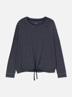 Haut De Pyjama Rayé à Manches Longues