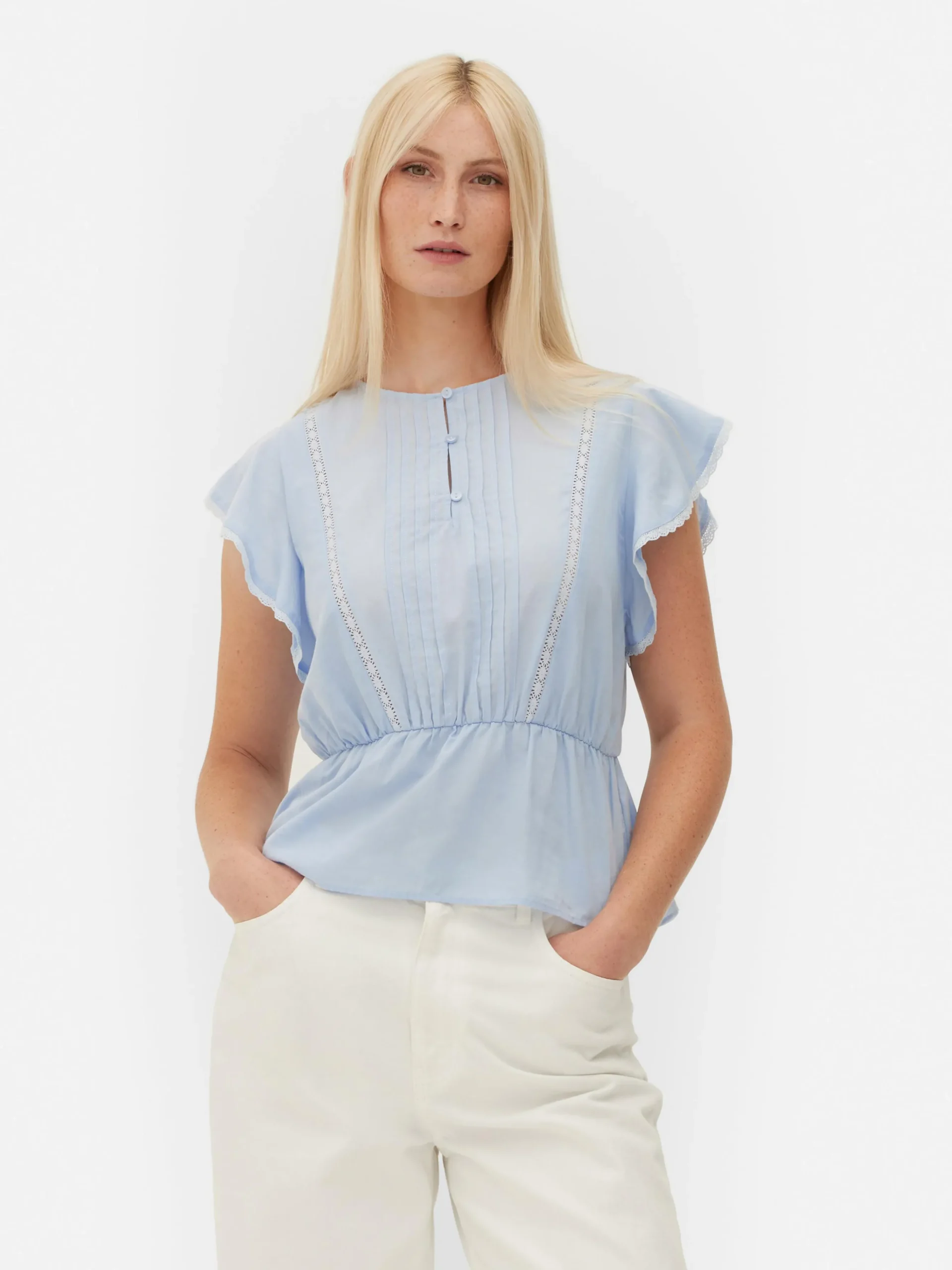 Haut Sans Manches En Broderie Anglaise