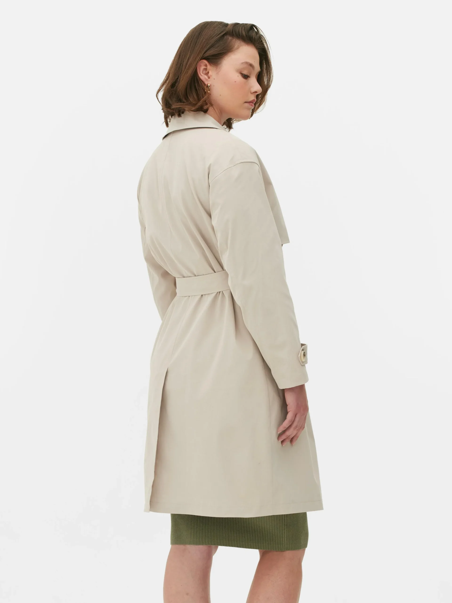 Imperméable à Double Boutonnage Et Ceinture