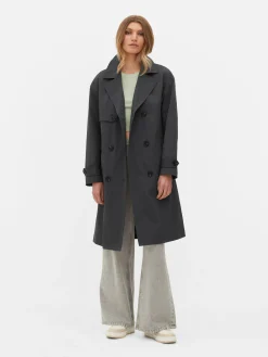 Imperméable à Double Boutonnage Et Ceinture