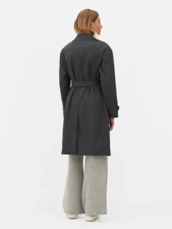 Imperméable à Double Boutonnage Et Ceinture
