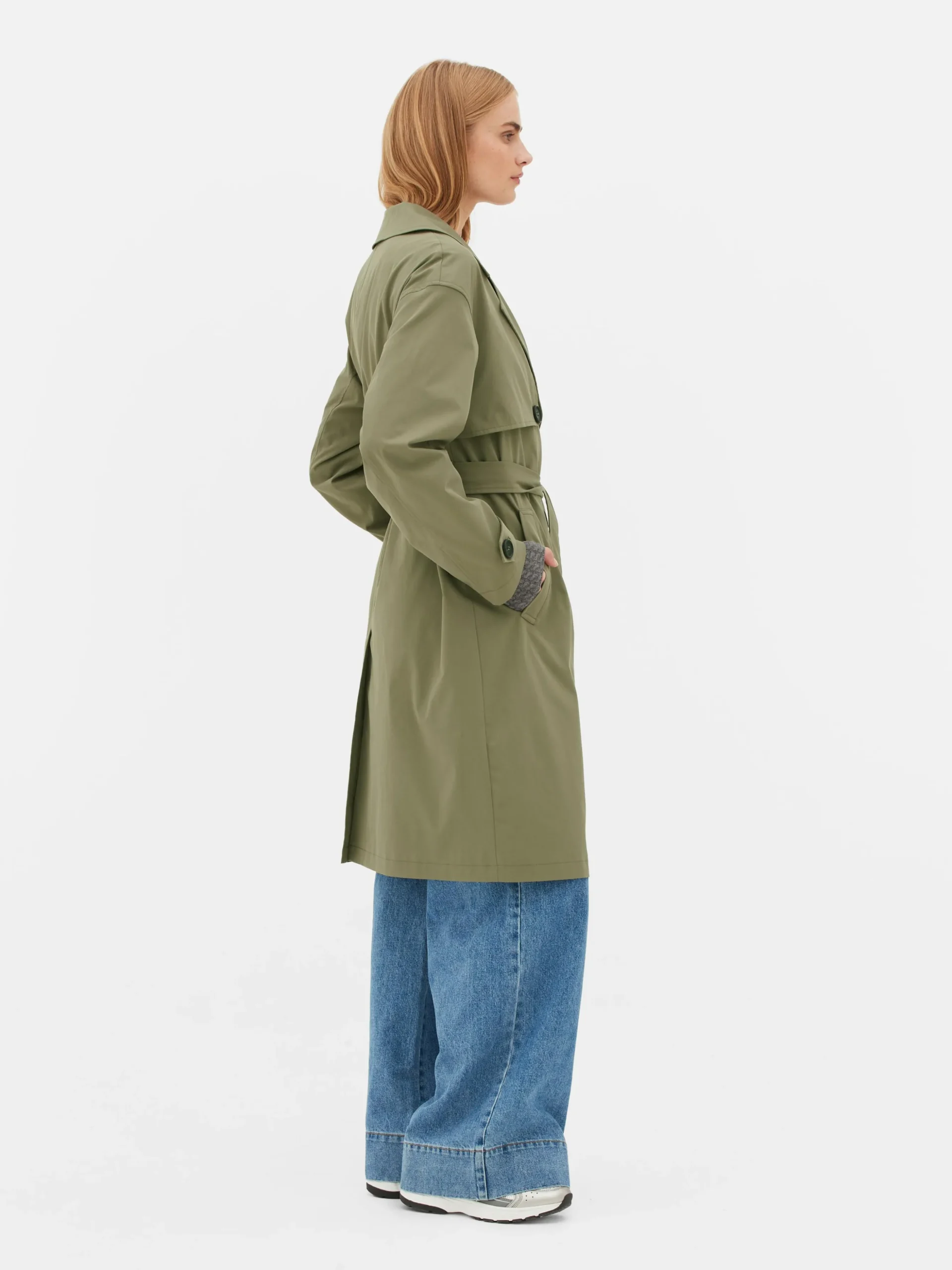 Imperméable à Double Boutonnage Et Ceinture