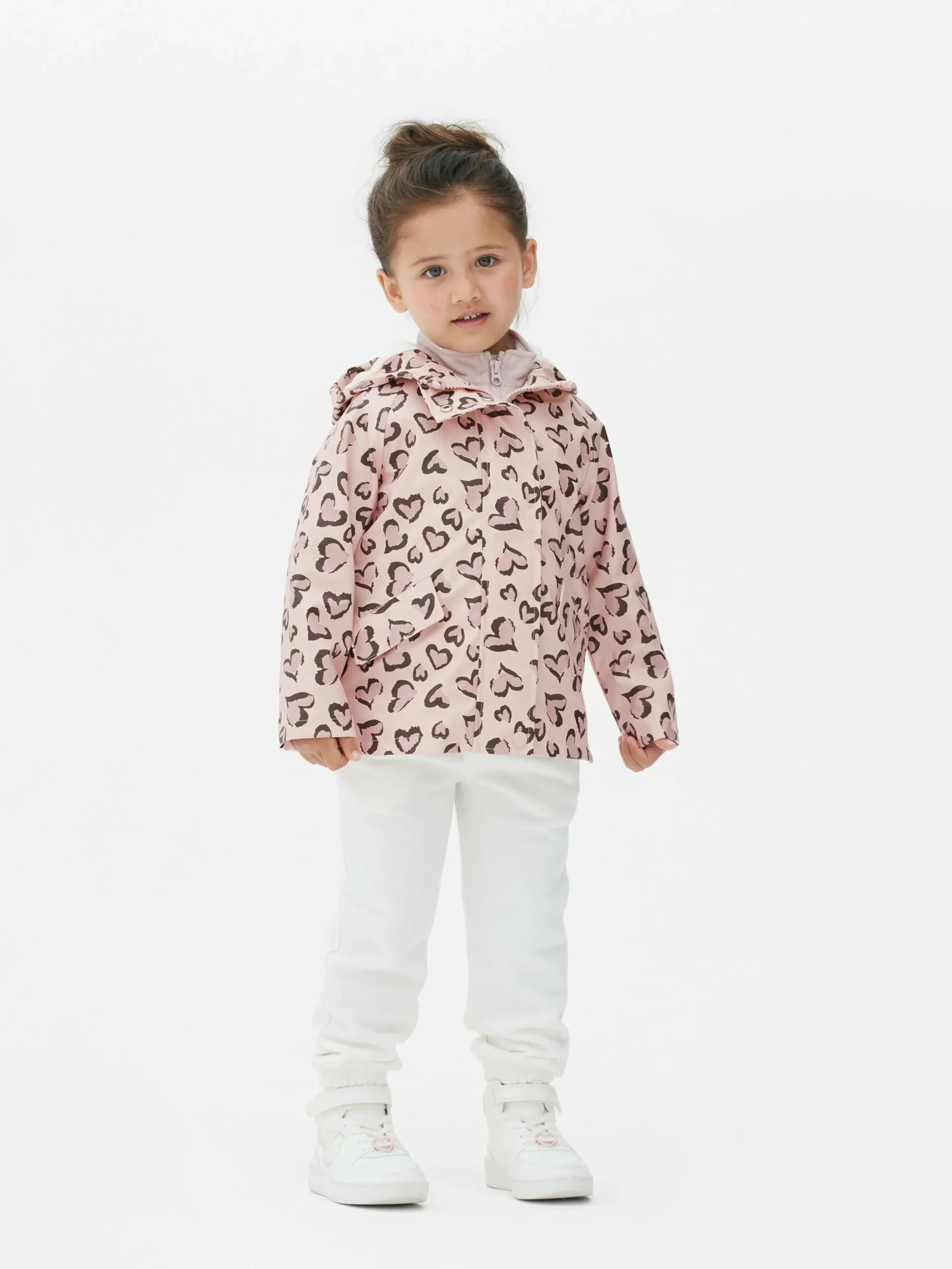 Imperméable à Motif Cœur Léopard