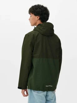 Imperméable Color Block à Poches Multiples