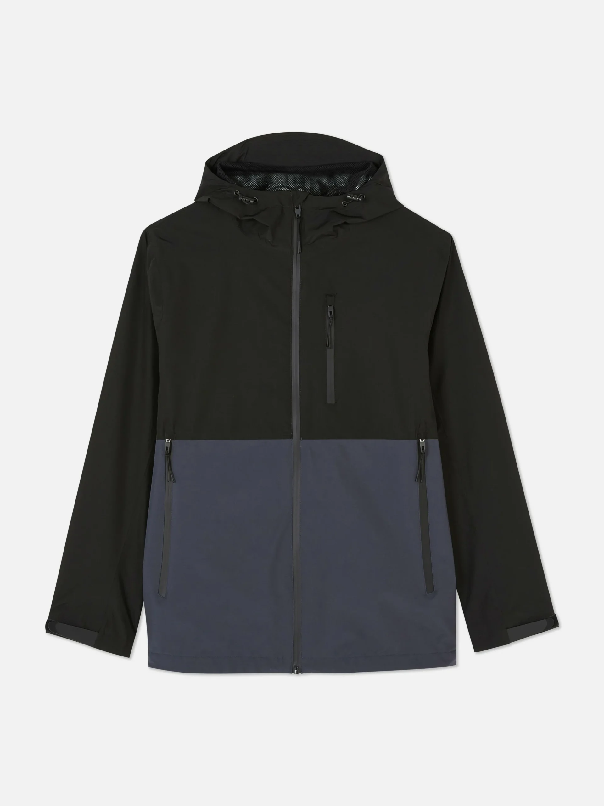 Imperméable Color Block à Poches Multiples