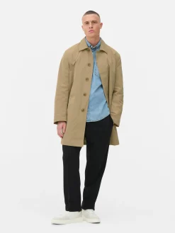 Imperméable Long à Boutonnage Simple