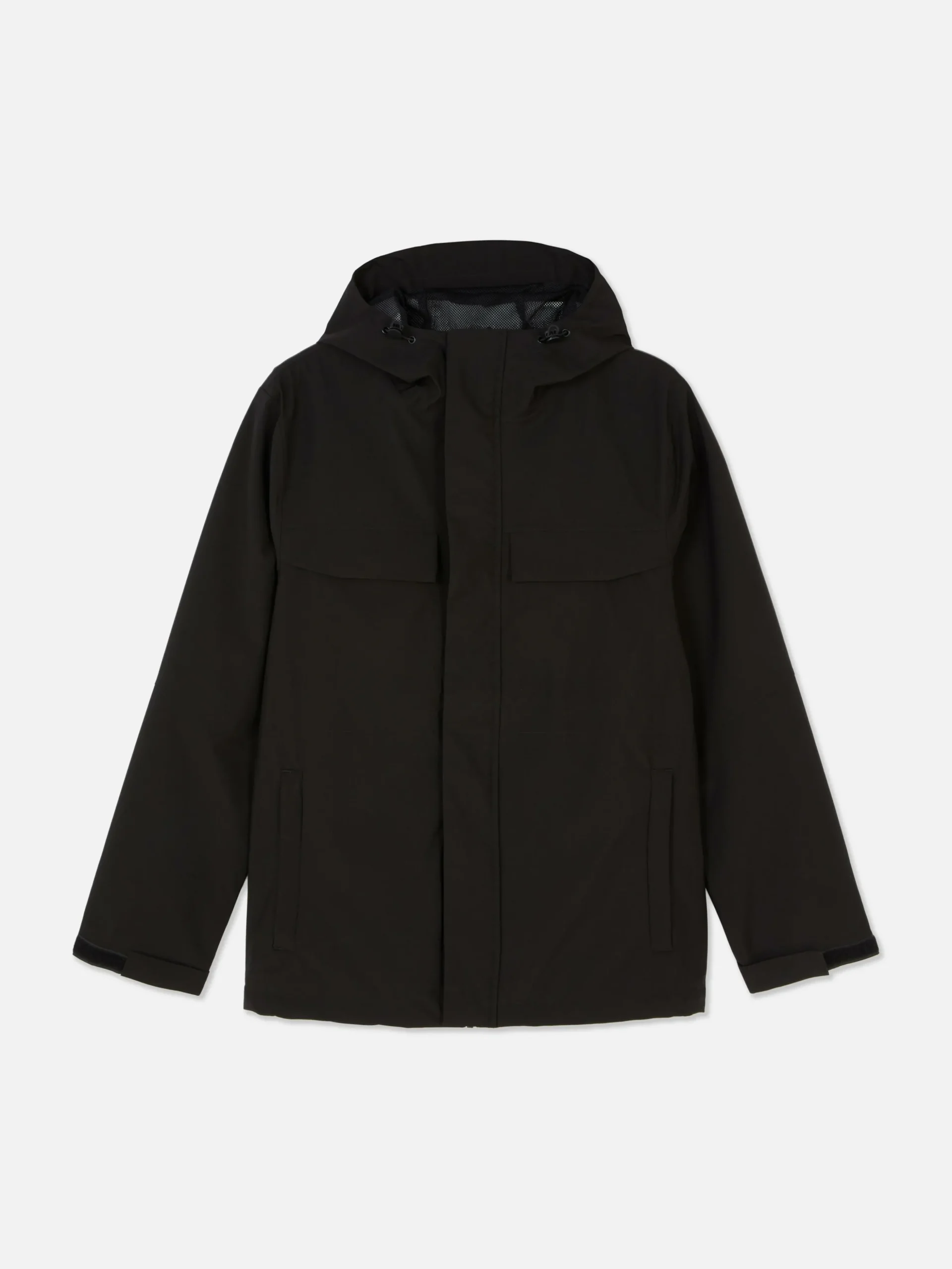 Imperméable Zippé à Capuche