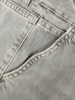 Jean Denim Ample à Effet Vieilli