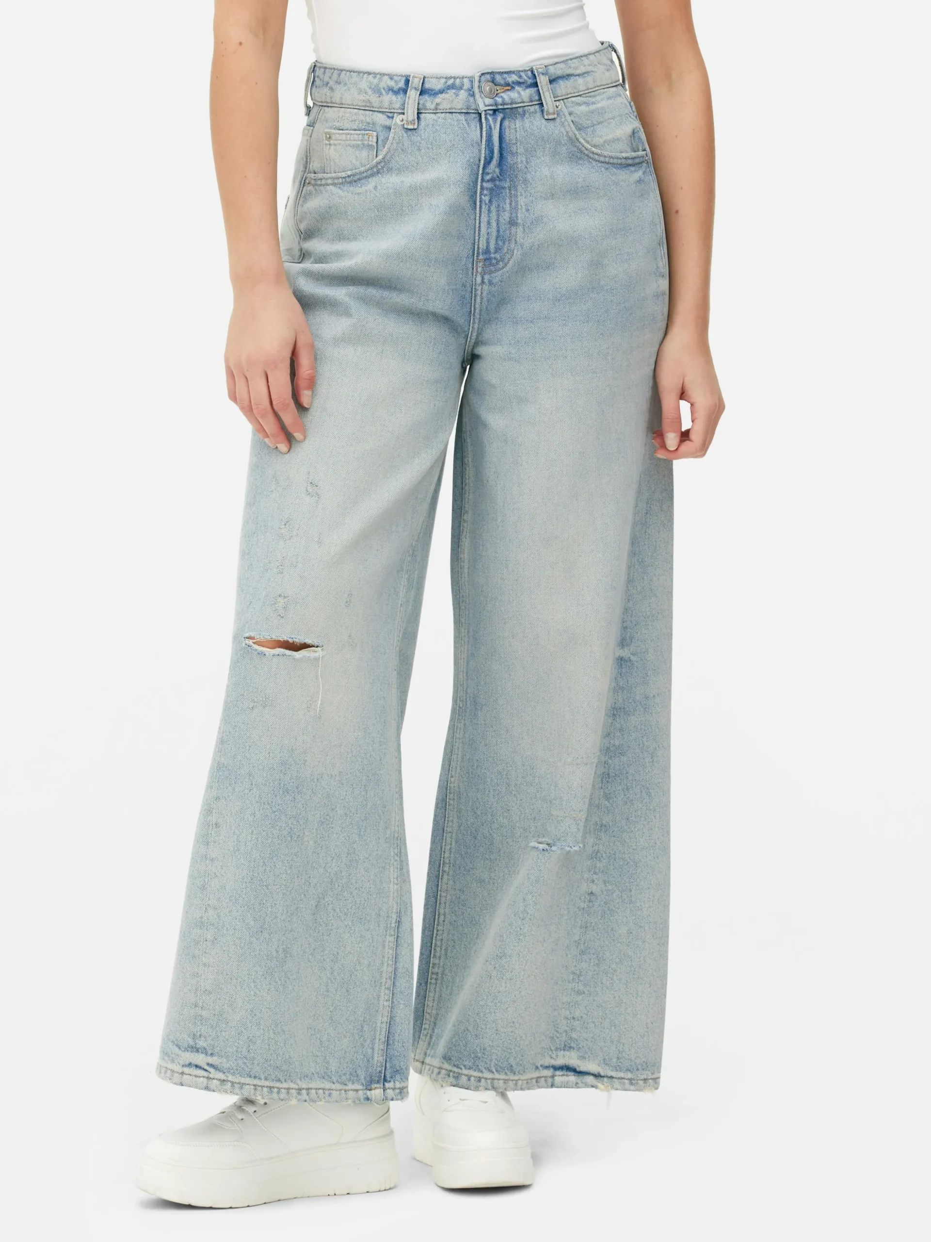 Jean Skater Effet Légèrement Vieilli
