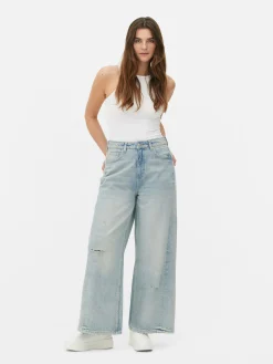 Jean Skater Effet Légèrement Vieilli