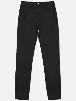 Jean Skinny Enduit à Taille Haute