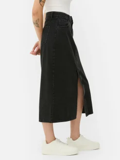 Jupe Mi-longue En Jean