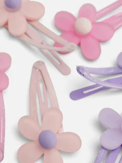 Lot De 6 Barrettes à Fleurs