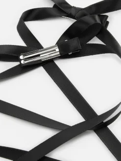Lot De 2 Barrettes Ornées D'un Nœud Long