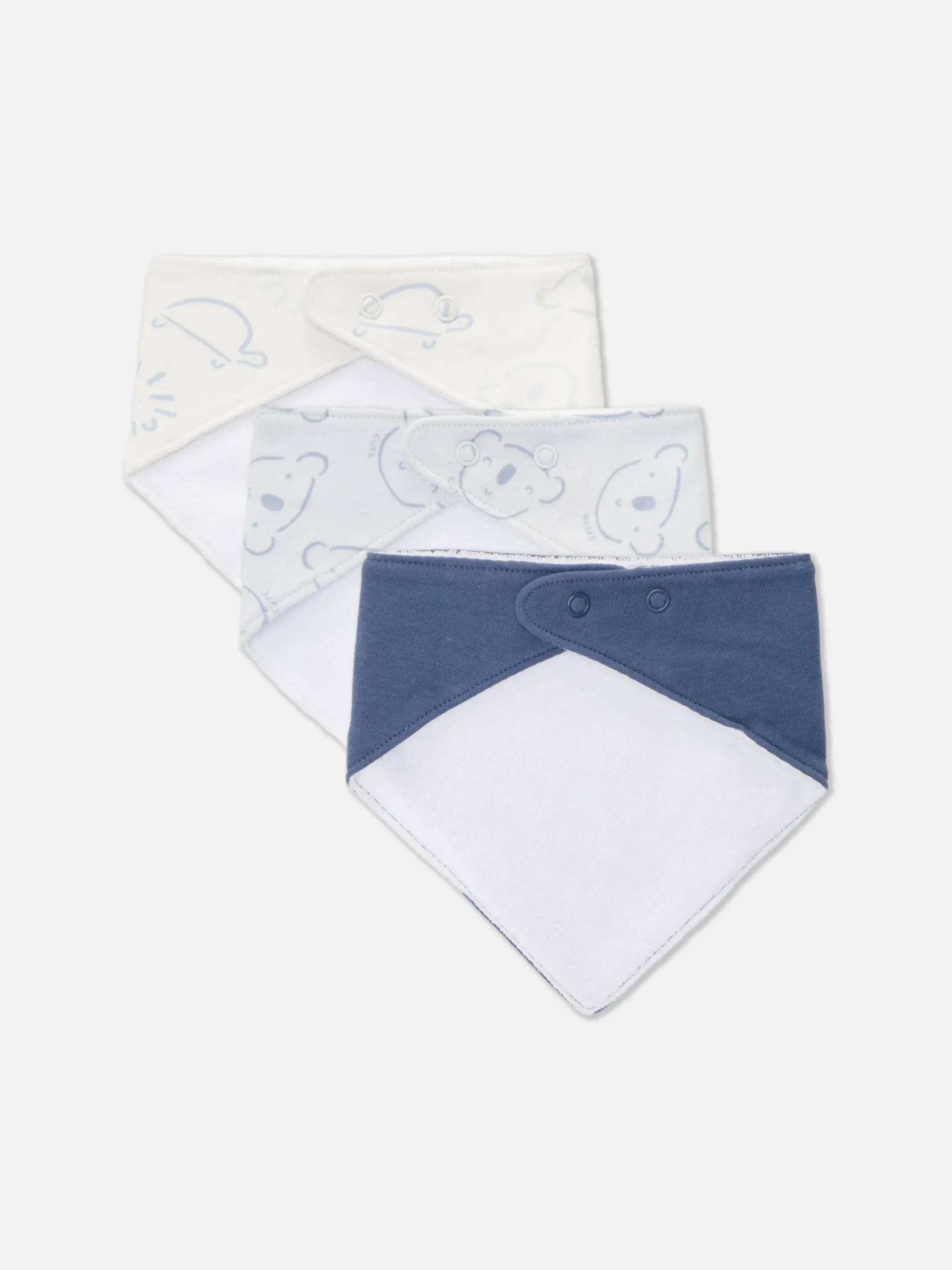 Lot De 3 Bavoirs Style Bandana à Motif Animal