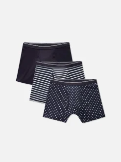 Lot De 3 Boxers à Pois Et Rayures