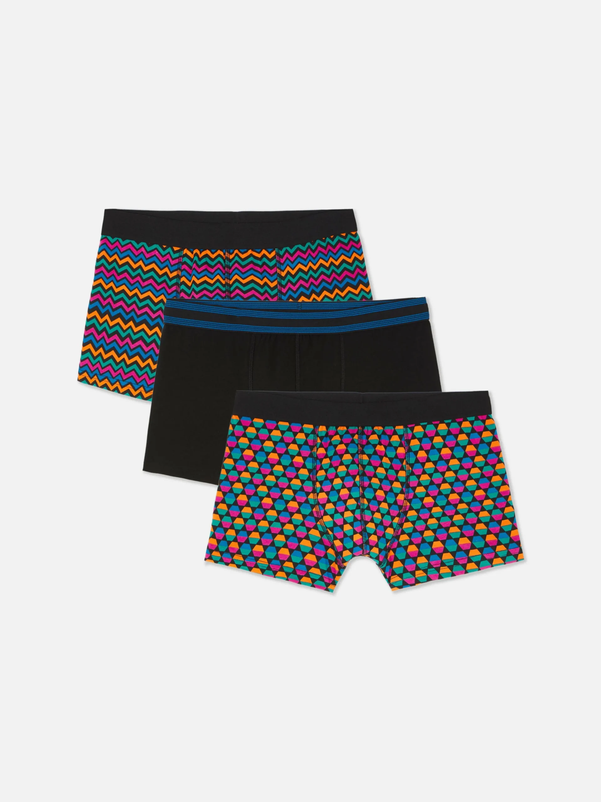 Lot De 3 Caleçons à Motif Géométrique Tendance