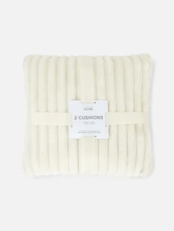 Lot De 2 Coussins Côtelés Confortables