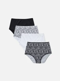 Lot De 4 Culottes Hautes Tendances à Imprimé