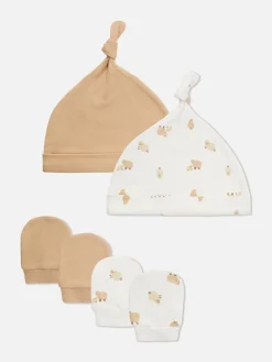 Lot De 2 Ensembles Bonnet Et Mitaines Mouton