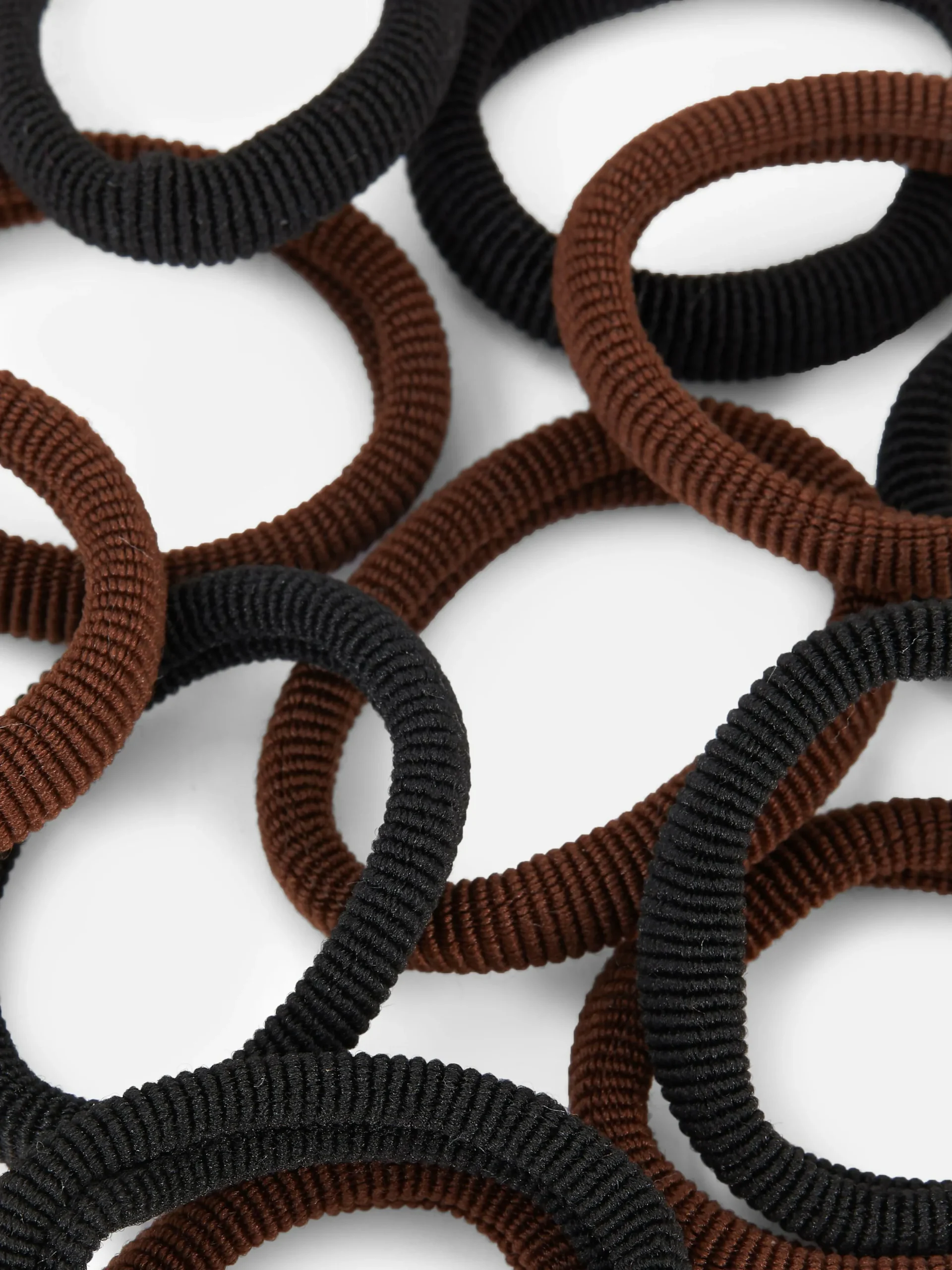 Lot De 20 élastiques Pour Cheveux En Tissu Côtelé