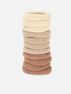 Lot De 20 élastiques Pour Cheveux En Tissu Côtelé