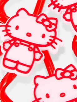 Lot De 4 Pailles En Spirale Hello Kitty