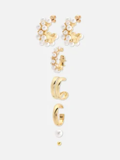 Lot De 6 Paires De Boucles D'oreilles à Fausses Perles