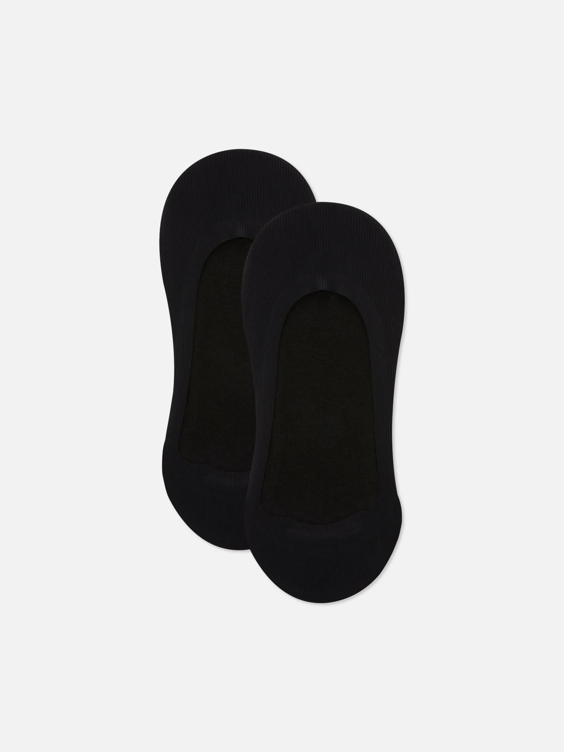 Lot De 2 Paires De Chaussettes Invisibles Côtelées En Microfibre