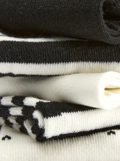 Lot De 5 Paires De Chaussettes Monochromatiques Rayées