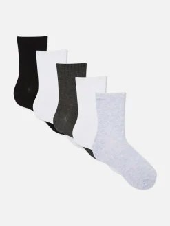 Lot De 5 Paires De Chaussettes Côtelées