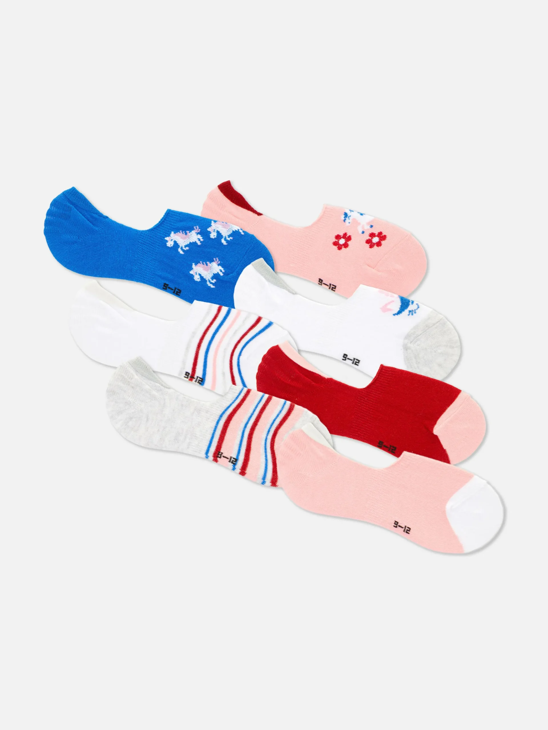 Lot De 7 Paires De Chaussettes Pour Baskets Licorne