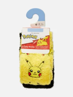 Lot De 2 Paires De Chaussettes Chaudes Pokémon