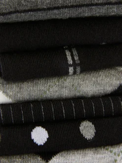 Lot De 7 Paires De Chaussettes à Motifs Variés