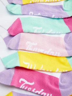 Lot De 7 Paires De Socquettes Jours De La Semaine
