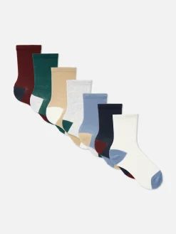 Lot De 7 Paires De Socquettes Color Block