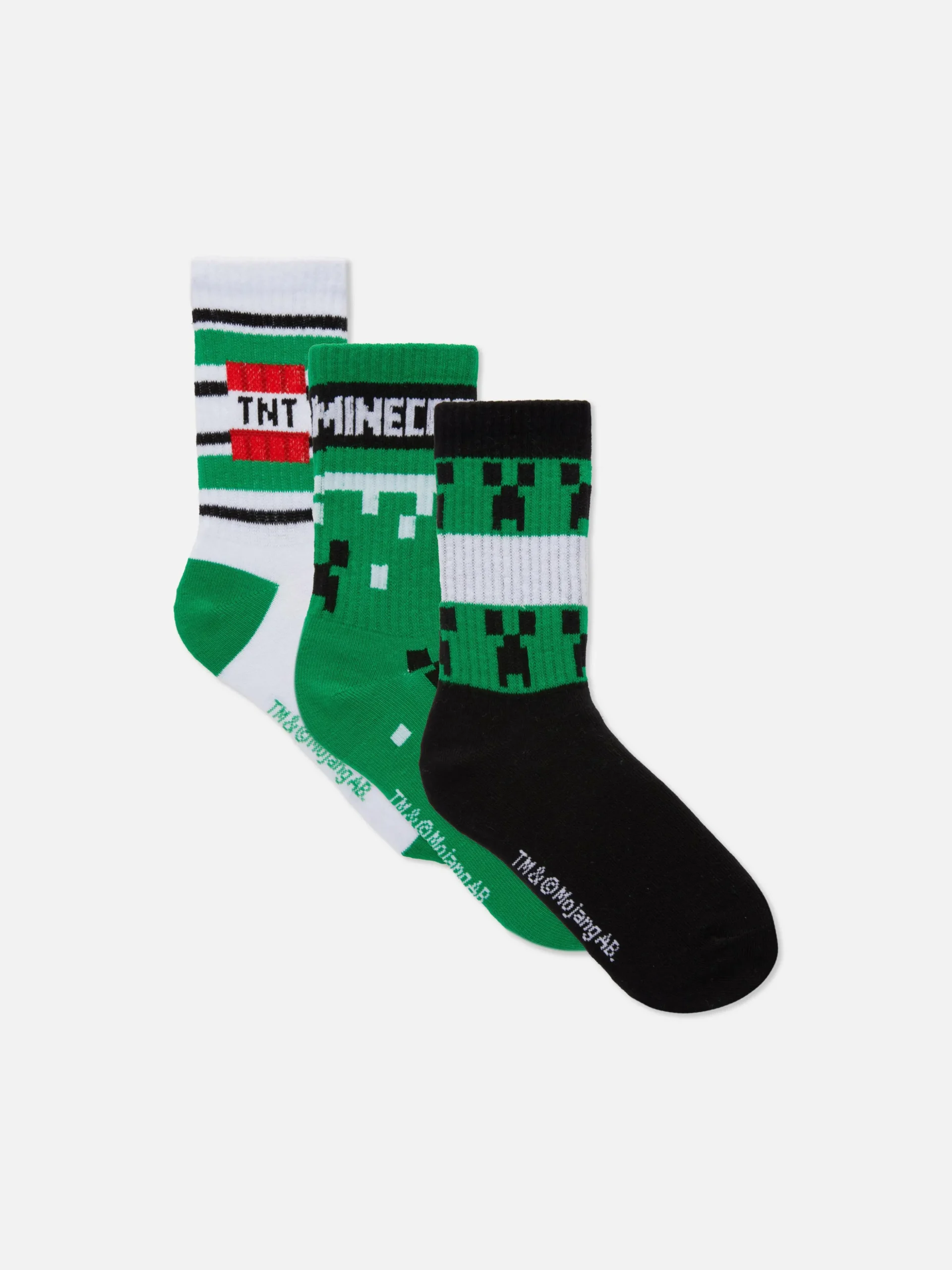 Lot De 3 Paires De Socquettes Minecraft