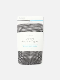 Lot De 2 Petits Collants Résille
