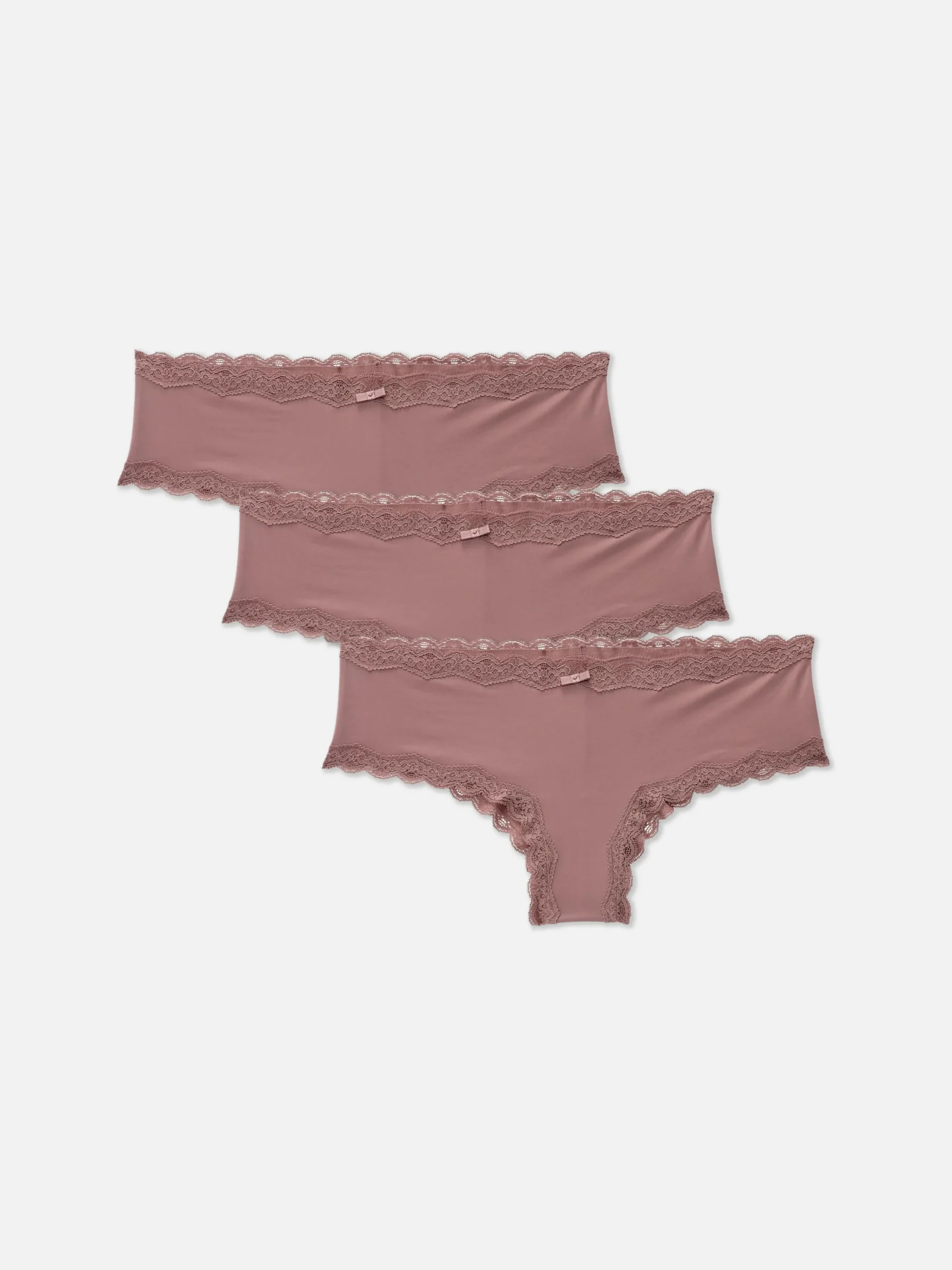 Lot De 3 Shortys Bordés De Dentelle