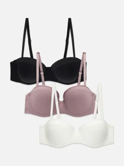 Lot De 3 Soutiens-gorge à Balconnet En Satin