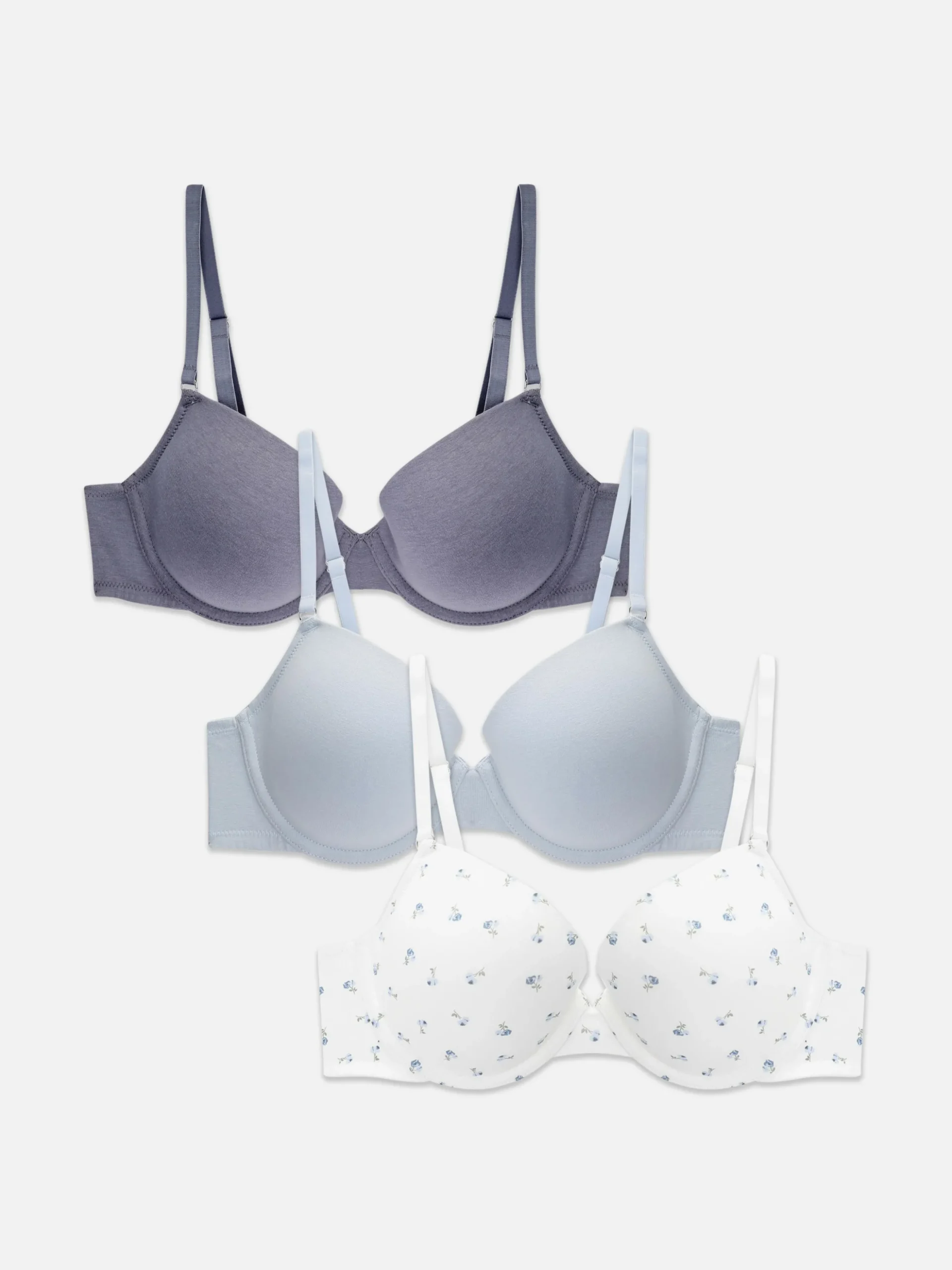 Lot De 3 Soutiens-gorge Tendance à Bonnets Moulés