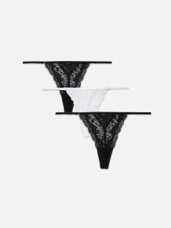 Lot De 3 Strings En Dentelle Essential