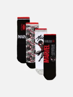 Lot De 4 paires De Socquettes Marvel Spider-Man Miles Morales