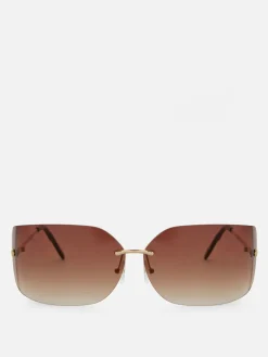 Lunettes De Soleil Incurvées Sans Monture Rita Ora