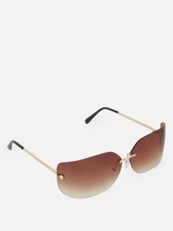 Lunettes De Soleil Incurvées Sans Monture Rita Ora