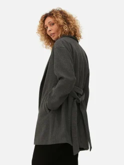 Manteau Cache-cœur à Ceinture