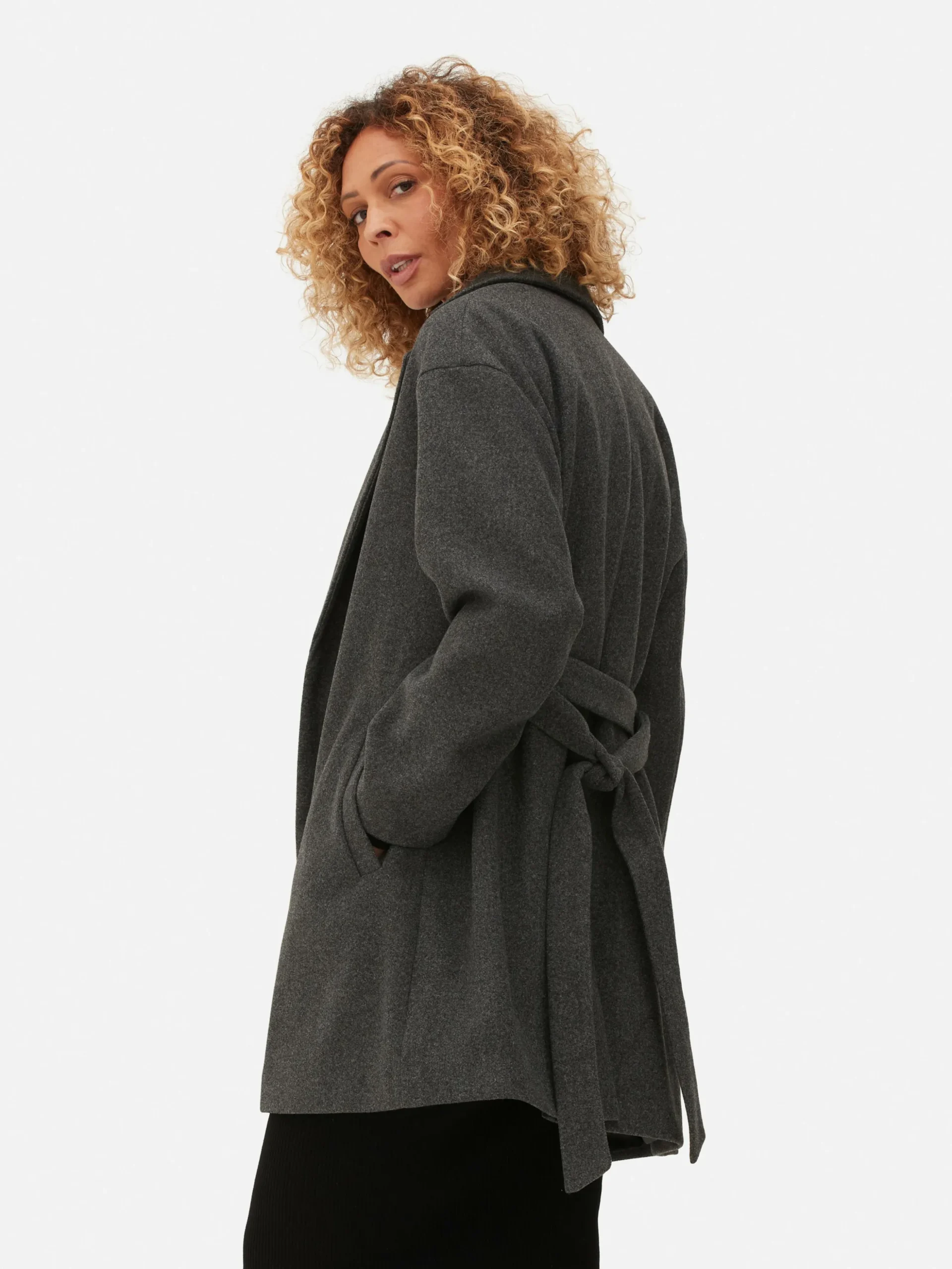 Manteau Cache-cœur à Ceinture