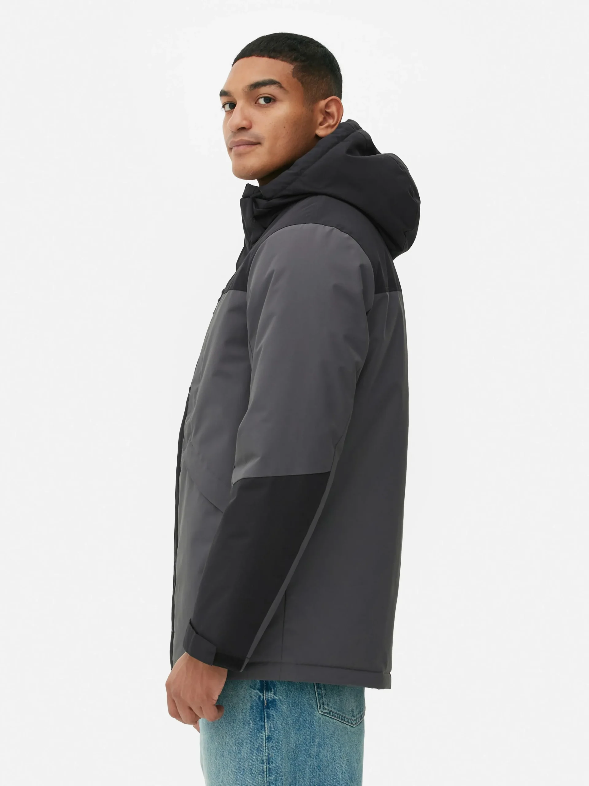Manteau Court Color Block